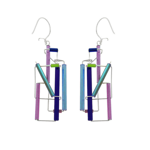 Barbie Levy Abstract Colorful Sky Earrings