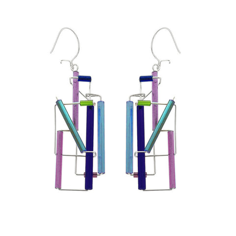 Barbie Levy Abstract Colorful Sky Earrings