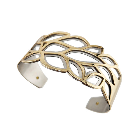 Christophe Poly Blowing Leaves Layered Cuff Bracelet