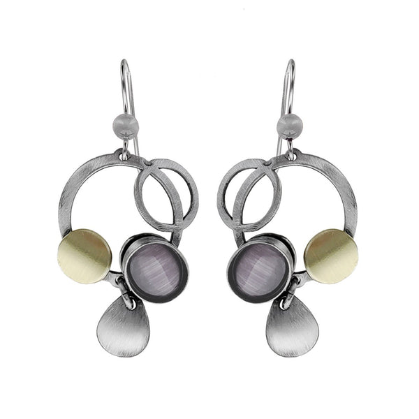 Christophe Poly Intersecting Rings Pearlescent Earrings