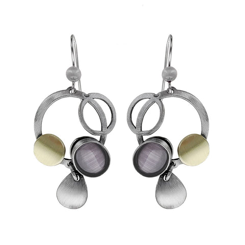 Christophe Poly Intersecting Rings Pearlescent Earrings