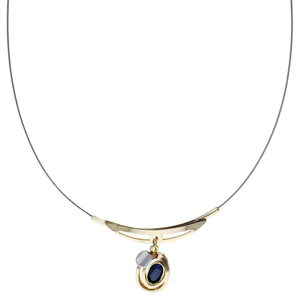 Christophe Poly Mini Blue Orbit Necklace