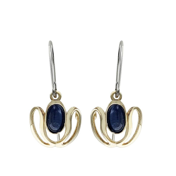 Christophe Poly Minimalist Blue Flower Earrings