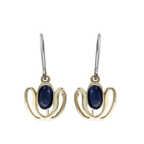 Christophe Poly Minimalist Blue Flower Earrings