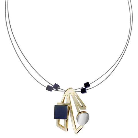 Christophe Poly Rays Of Sunlight Blue Accent Necklace