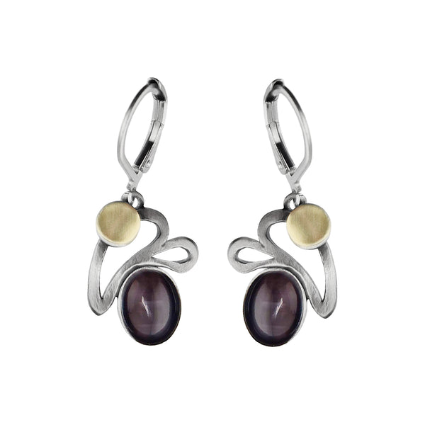 Christophe Poly Windy Day Purple Lever Back Earrings 