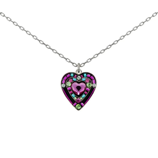 Firefly Designs Radiant Rose Heart Pendant Necklace 