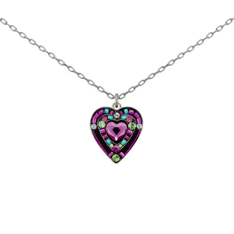 Firefly Designs Radiant Rose Heart Pendant Necklace 