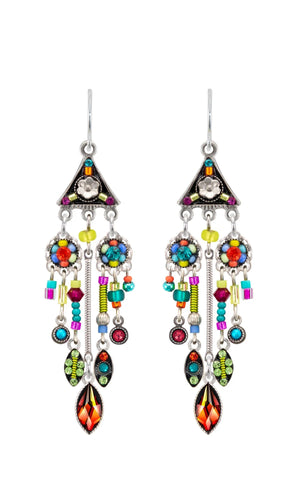 Firefly Mosaic Botanical Chandelier Earrings Another View