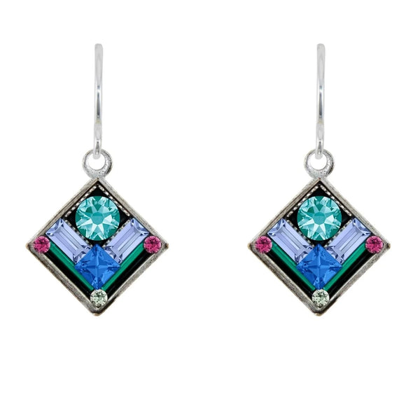Firefly Mosaic Crystal Diamond Earrings
