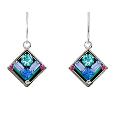 Firefly Mosaic Crystal Diamond Earrings