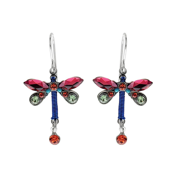 Firefly Mosaic Rich Colors Dragonfly Earrings