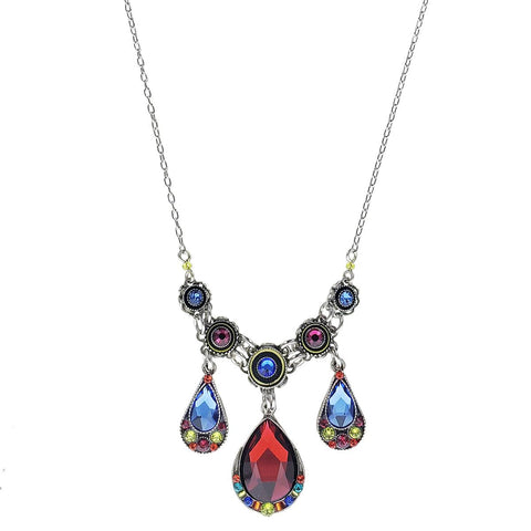  Firefly Mosaic Triple Radiance Dazzling Drop Necklace