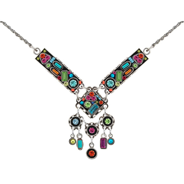 Firefly Mosaic Architectural Poetry Pendant Necklace