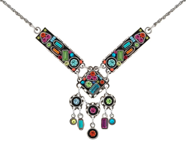 Firefly Mosaic Architectural Poetry Pendant Necklace