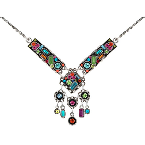 Firefly Mosaic Architectural Poetry Pendant Necklace