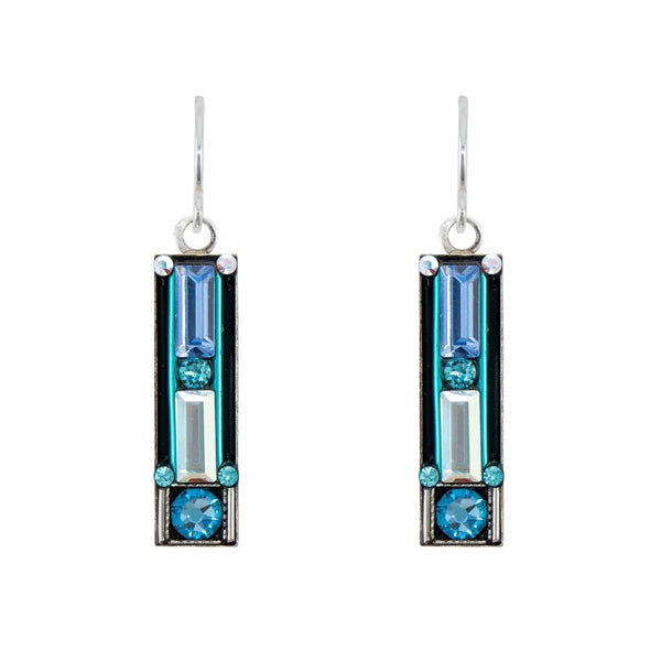 Firefly Mosaics Architectural Rectangular Ice Earrings