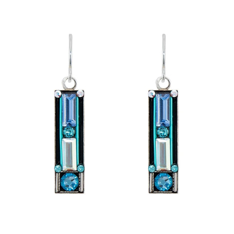 Firefly Mosaics Architectural Rectangular Ice Earrings