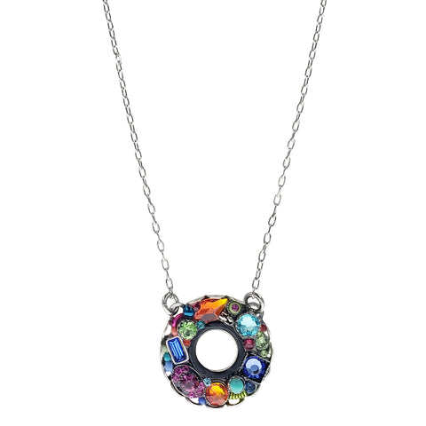 Firefly Mosaics Bejeweled Open Hoop Necklace