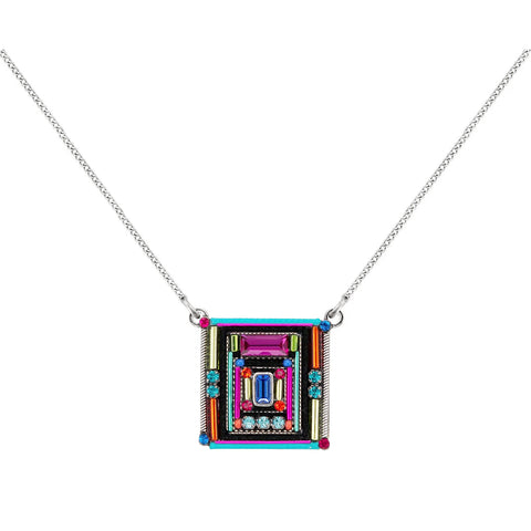 Firefly Mosaic Bold Brilliant Pendant Necklace