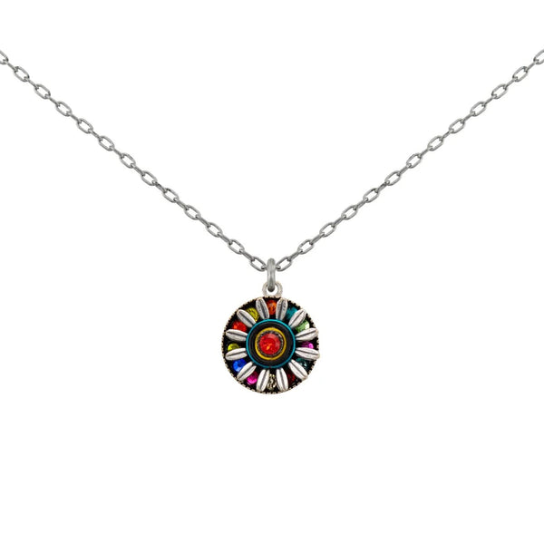 Firefly Mosaics Botanical Flower Pendant Necklace