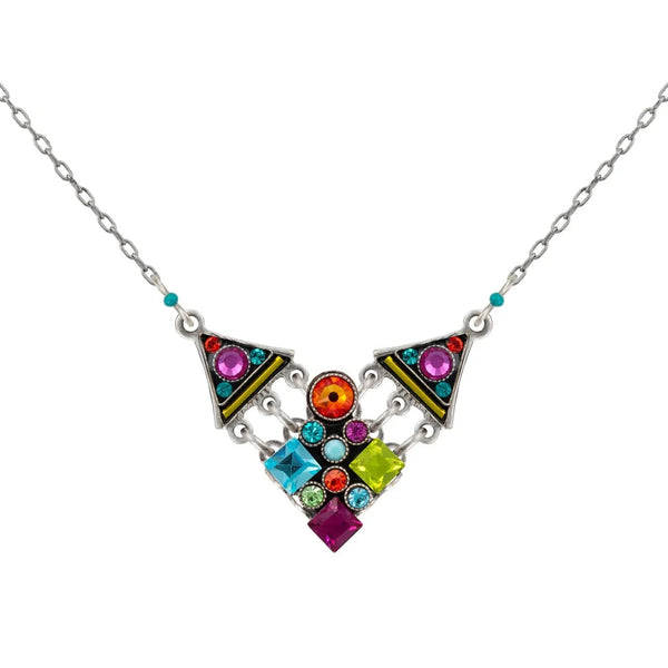 Firefly Mosaics Colorful Linked Architectural Necklace