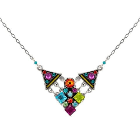 Firefly Mosaics Colorful Linked Architectural Necklace