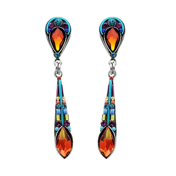 Firefly Mosaics Contessa Intricate Long Post Earrings