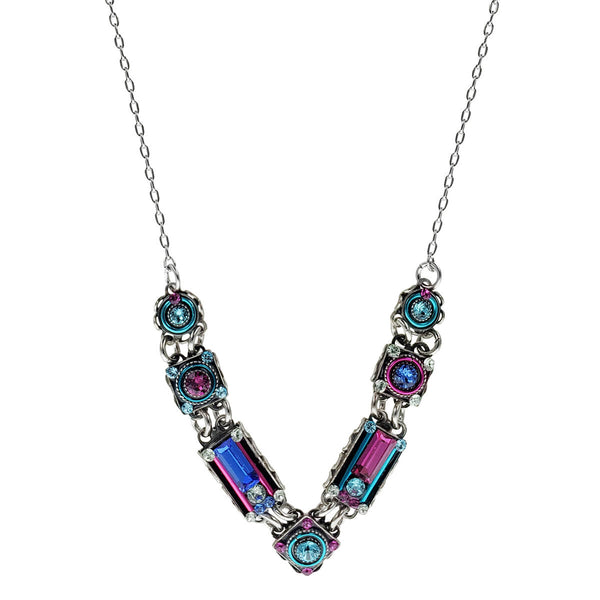 Firefly Mosaics Dazzling Petite Colorful Architectural Necklace