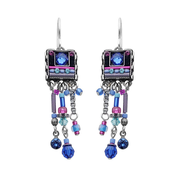 Firefly Mosaics Feast Of Colors Sapphire Fringe Earrings