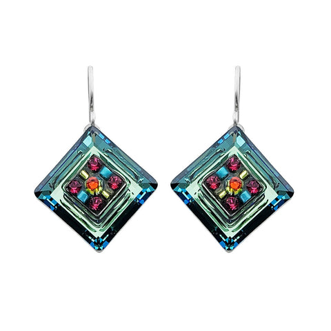 Firefly Mosaics Iridescent Teal Earrings
