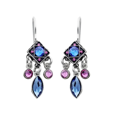 Firefly Mosaics Marquise Sapphire Crystal Drop Earrings