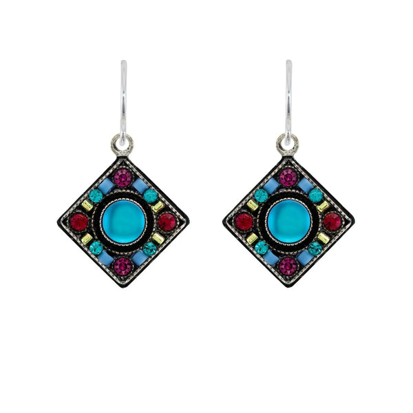Firefly Mosaics Moonlight Bermuda Blue Diamond Earrings