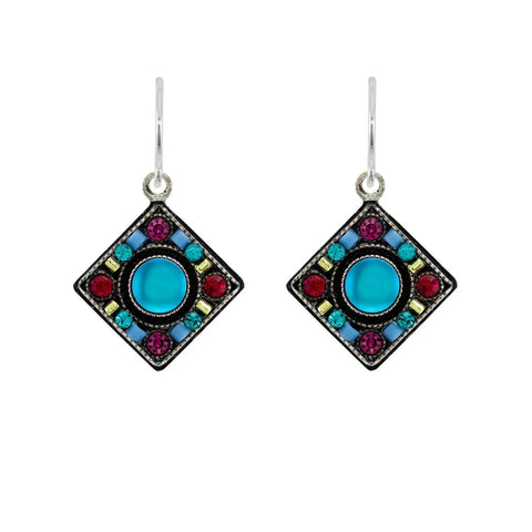 Firefly Mosaics Moonlight Bermuda Blue Diamond Earrings
