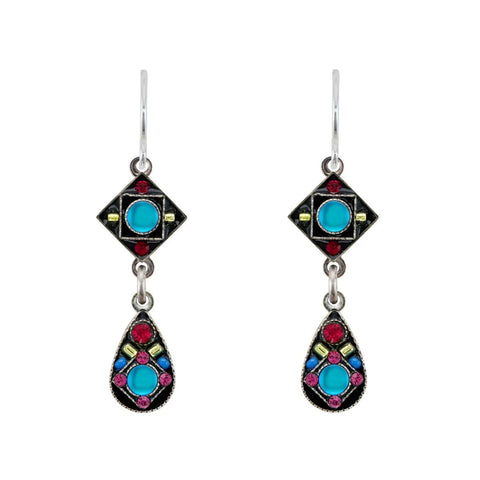Firefly Mosaics Moonlight Bermuda Blue Drop Earrings