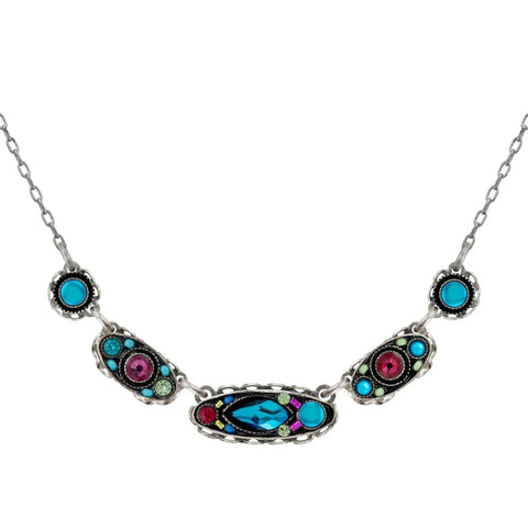 Firefly Mosaics Moonlight Oval Draped Necklace 