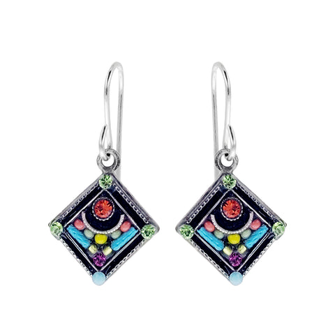 Firefly Mosaics Petite Architectural Diamond Shape Earrings