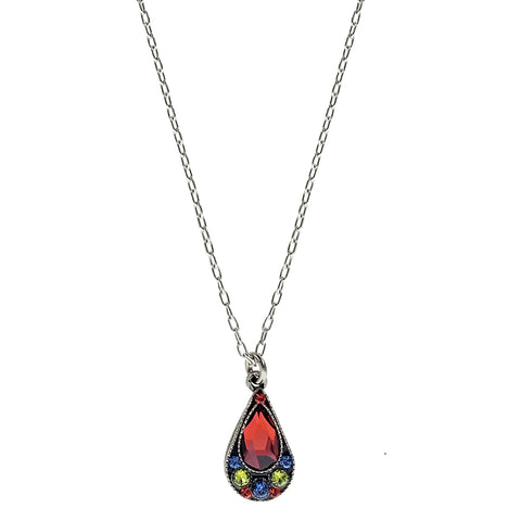 Firefly Mosaics Petite Ruby Red Pendant Necklace