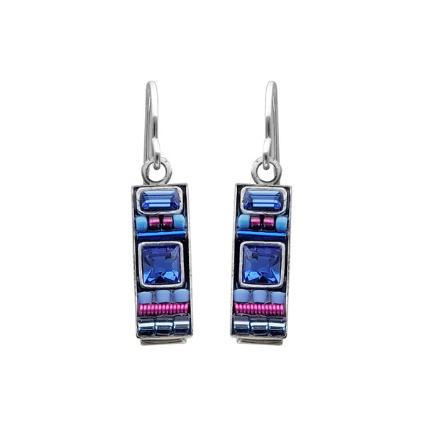  Firefly Mosaics Sapphire Bar Earrings