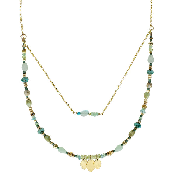 Holly Yashi Shades Of The Sea Double Layer Necklace 