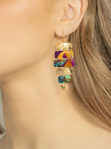 Holly Yashi Tropical Hues Lana Talisman Earrings On