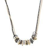 Israeli Dganit Hen Celebration Of Silver And Gold Rings Necklace Another View