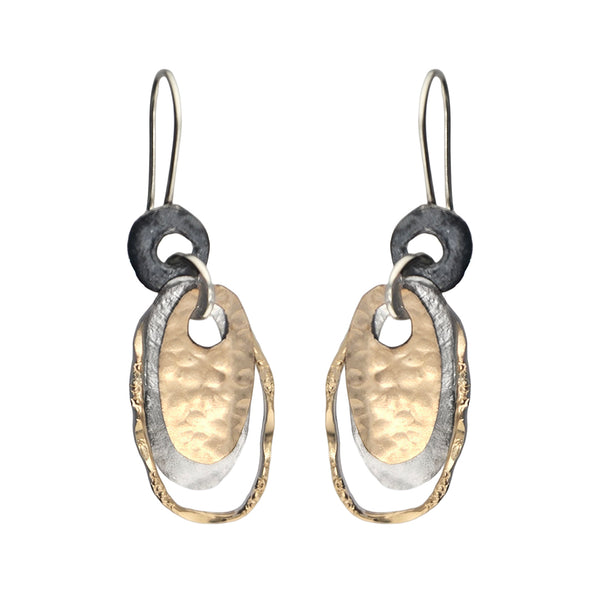 Israeli Dganit Hen Echoed Ovals Catching The Light Earrings