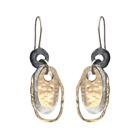 Israeli Dganit Hen Echoed Ovals Catching The Light Earrings