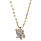 Israeli Dganit Hen Folded Star Of David Pendant Necklace Closer Look