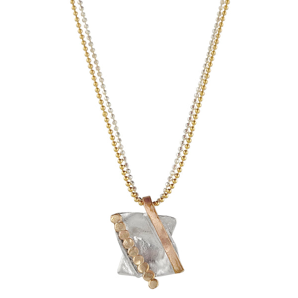 Israeli Dganit Hen Folded Star Of David Pendant Necklace