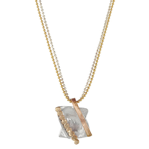 Israeli Dganit Hen Folded Star Of David Pendant Necklace