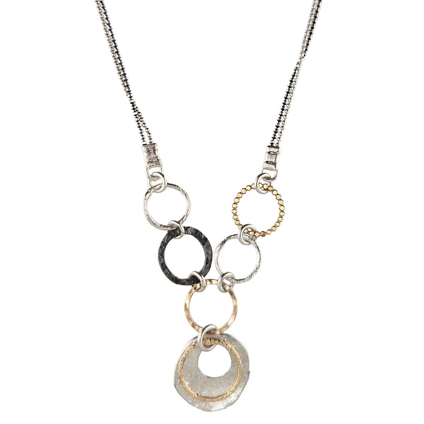 Israeli Dganit Hen Fresh Graceful Circles Pendant Necklace