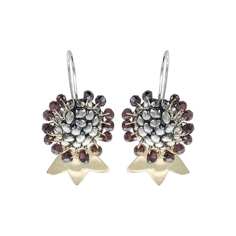 Israeli Dganit Hen Garnet Pomegranate Earrings