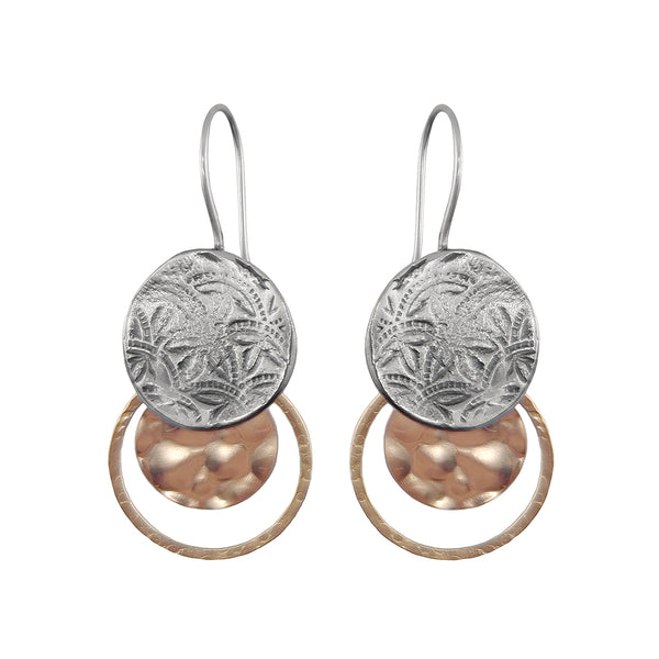 Israeli Dganit Hen Joyful Contrasts Hoop Earrings 